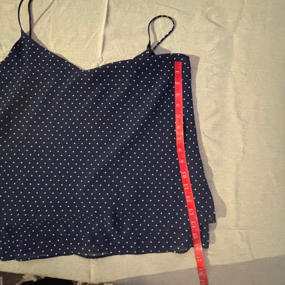 Navy Blue Double Layer Polka Dot Camisole - size 12 - Picture 8 of 8